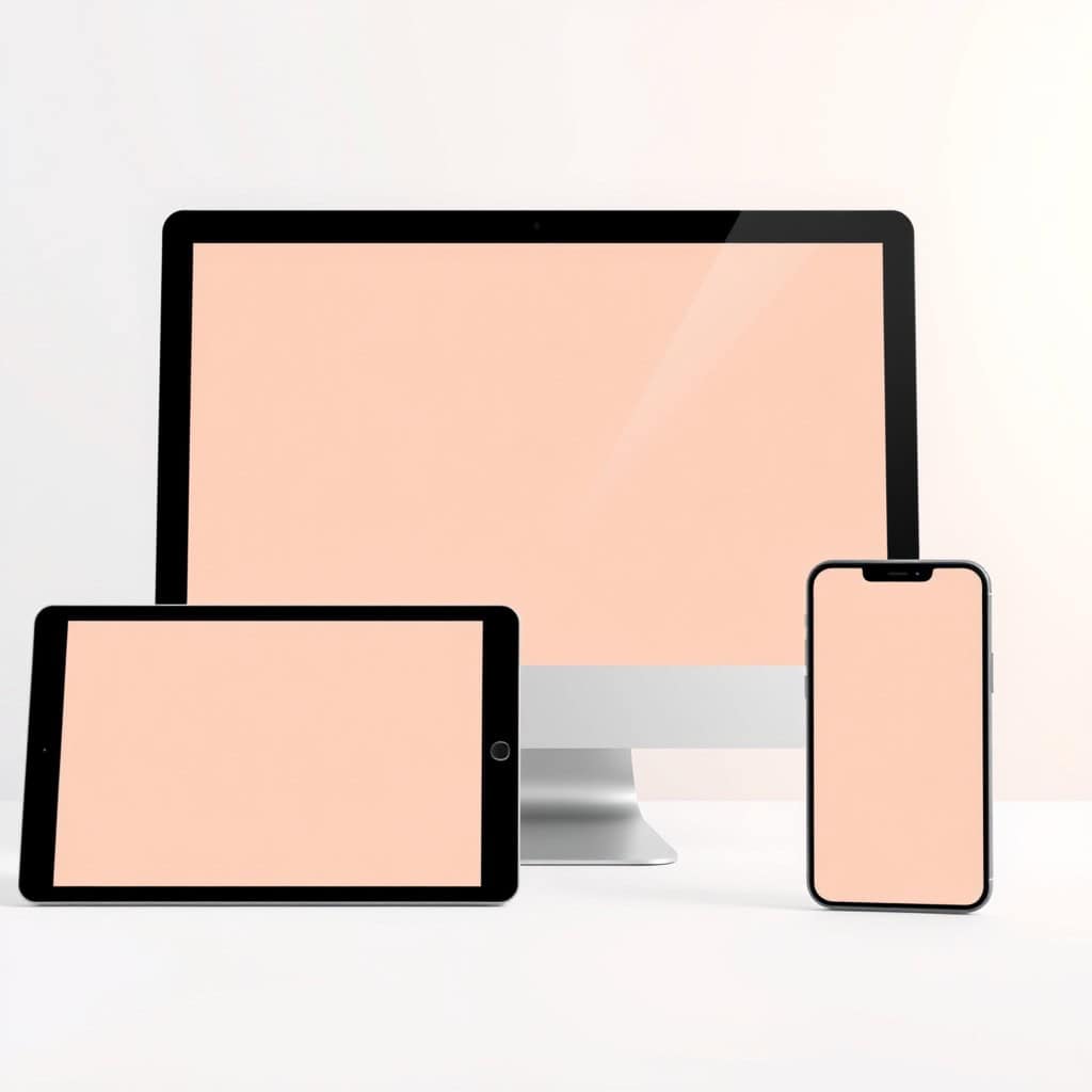 Computer, Tablet und Smartphone auf einem Tisch