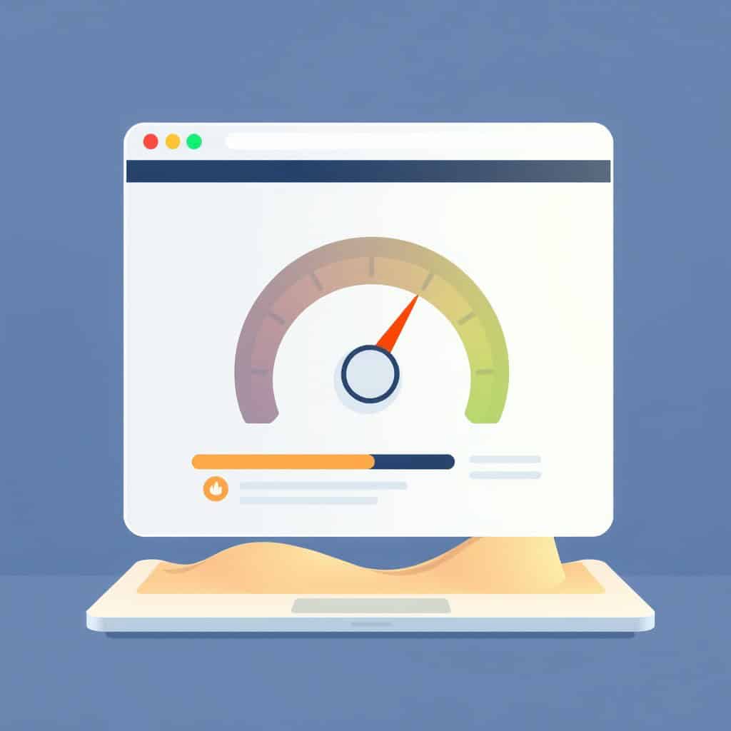 Computerbildschirm mit Geschwindigkeitsanzeige