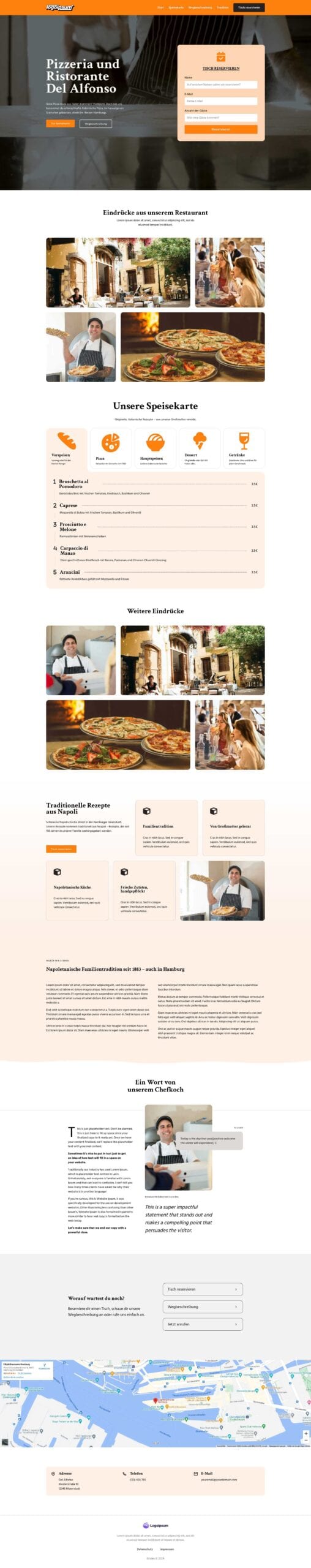 Pizzeria und Ristorante Del Alfonso Website