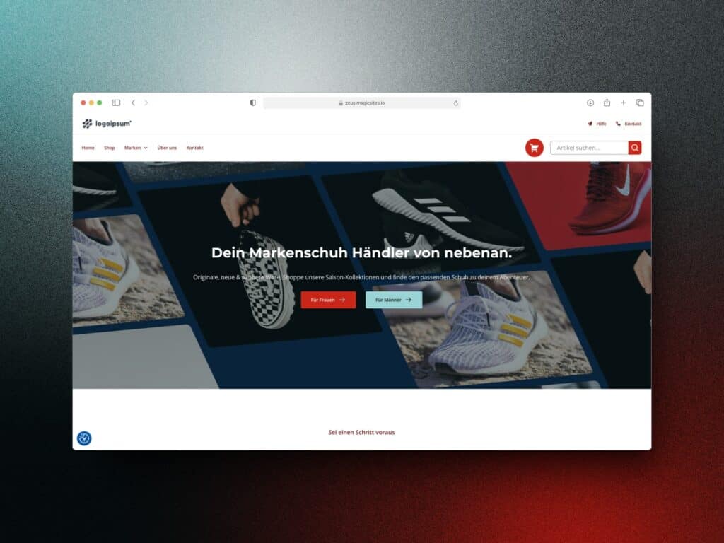 Online-Shop für Markenschuhe.